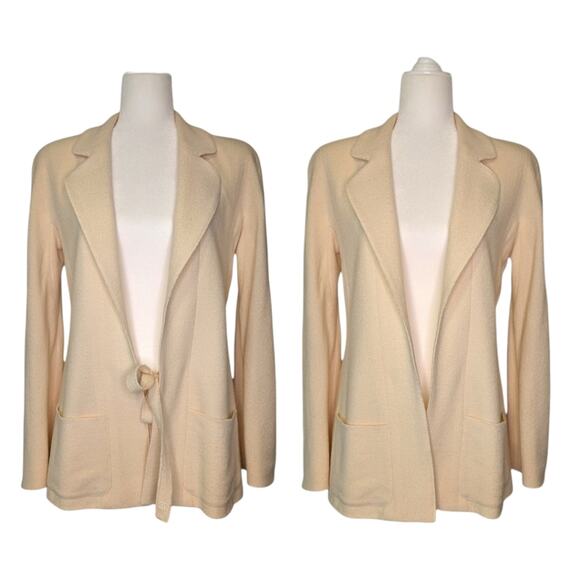 Chanel 1999 cruise collection blazer jacket ivory cream wool silk CC logo FR38 - Picture 1 of 15